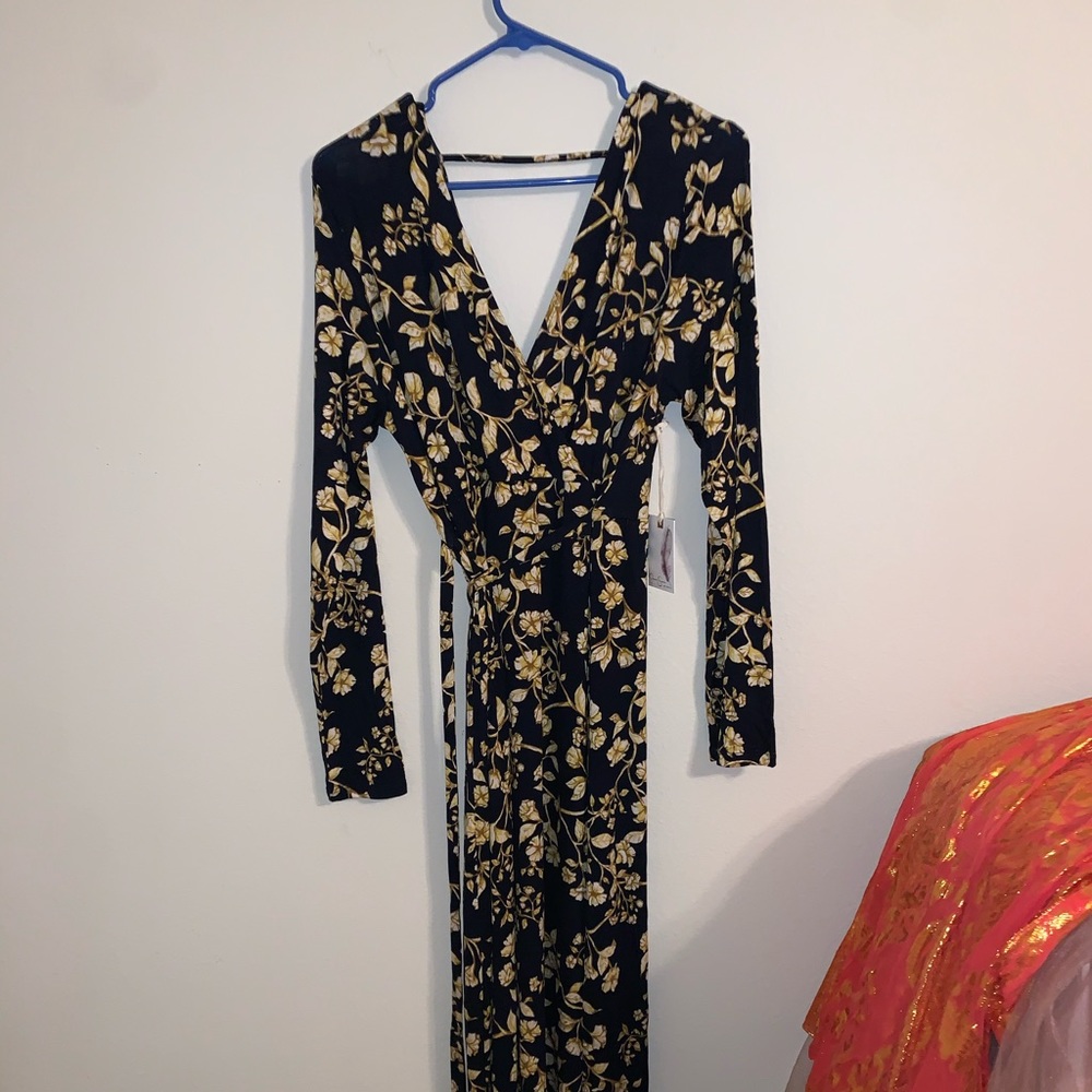 Jessica Simpson black long maternity dress